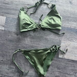 H&M Green Bikini Set Swimwear
